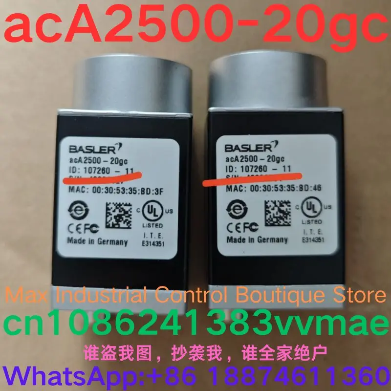 Second-hand test OK  Industrial Camera   acA2500-20gc   95 NEW
