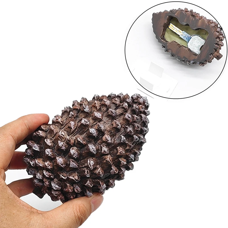 Creative Dummy Pine Cones Mini Hidden Safe Box Secret Compartment Stash Box Empty Storage Box Hide and Store Money Pills Coin