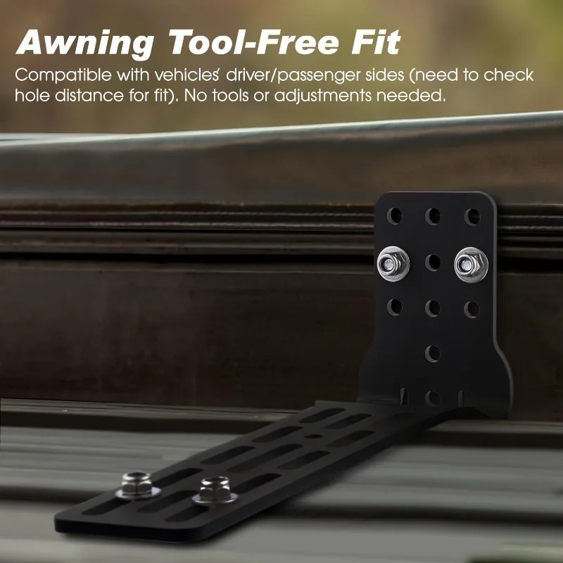 Vehicle Side Awning Mounting Bracket, Tent Fix Holder For Soft Fabric & Hard Shell Car Side Canopy