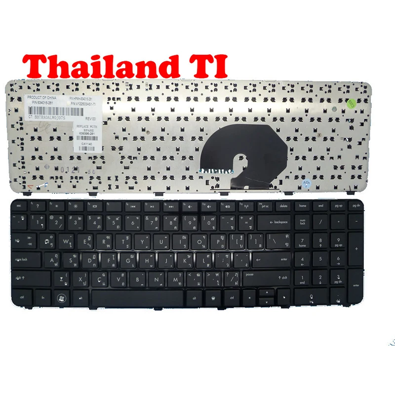 Laptop Keyboard For HP DV7-6000 DV7-6C02TX V122503AS1-TI 634016-281 639396-281 666001-281 With Black Frame Black New Thailand TI