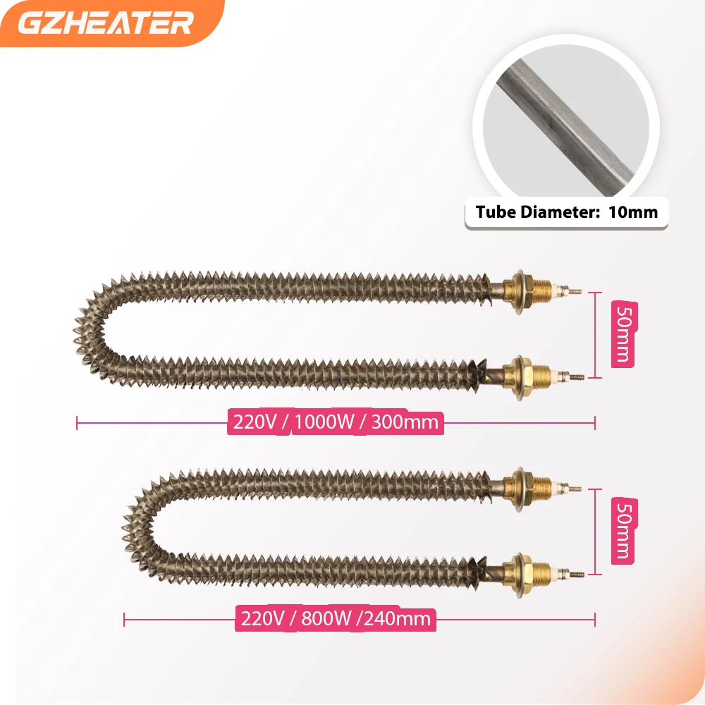 304SS U Type Fin Air Heating Element 800W/1000W 220V Finned Heater Electric Heat Tube for Baking Box Industry Machine - Image 2
