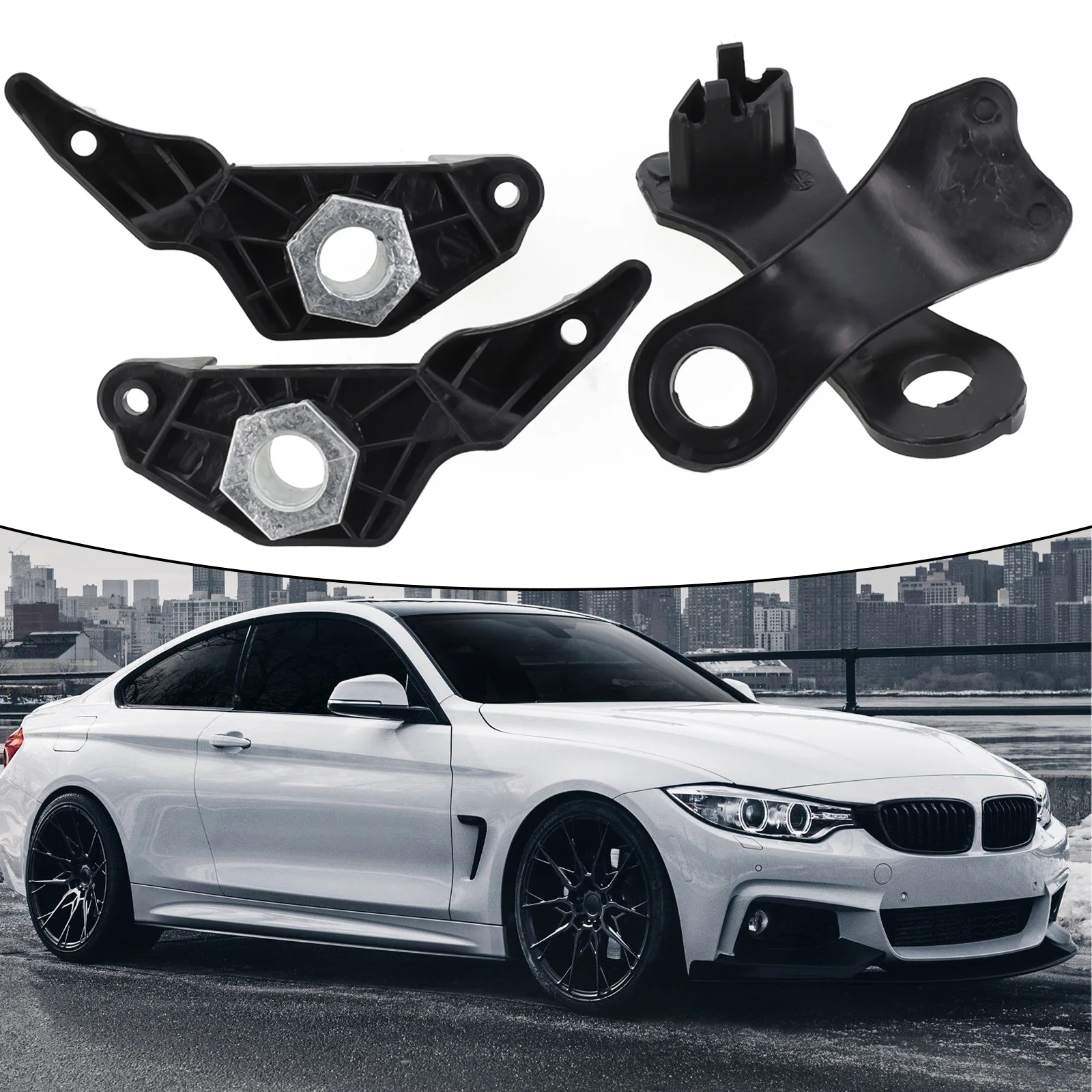 

4PCS Right+Left Headlight Repair Brackets For BMW E60 E61 525i 530i 540i 545i 550i Headlight Repair Bracket Fixed Clips