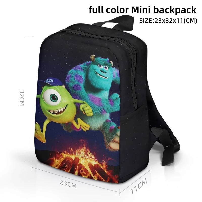 Disney Monsters University Anime Customized Backpack Rucksacks Mini Casual Cartoon Children Bag School Knapsack Unisex Gift