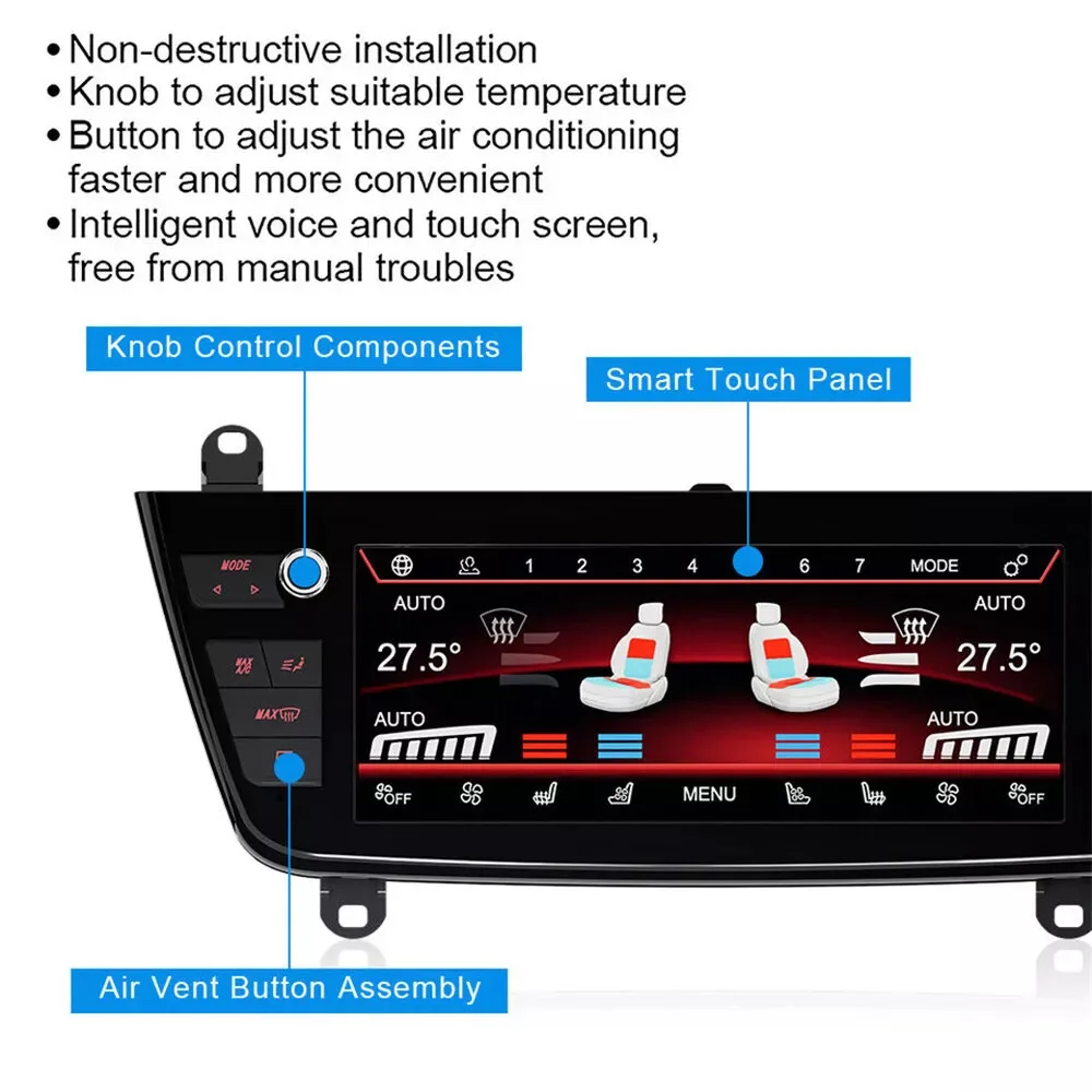 1pc 8.8 inch 12V Car A/C Heater Climate Control Panel Replacement For BMW 2 / 3 / 4 Series M3 M4 GT 2013-2020