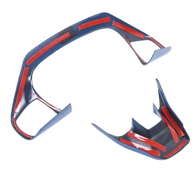 لفورد مافريك مافريك 2022 2023 2024 عجلة القيادة إطار الزخرفية عجلة توجيه سيارة مفتاح الإطار الزخرفية ABS الأزرق 2 قطعة #5