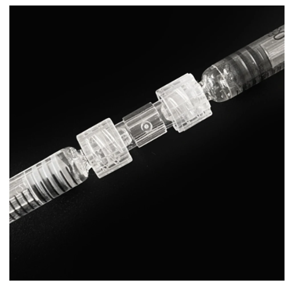 Luer Thread Connector Pp Material Transparent Syringe Double-Way Connector Easy And Durable Use In Sterile Environment Drug Guid