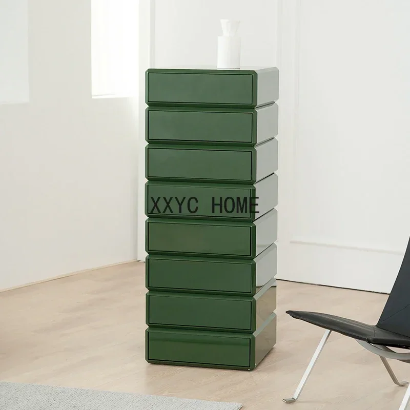 Rotatable Green 8-Layer Chest of Drawers Multifunctional Storage Simple Living Room Bedroom Storage