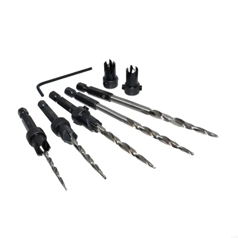 U4LA Countersink Bit Drill Bit Set ด้วย 1/4 Shank Counter Sinker Sinker Bit Set สำหรับ Woodworking 2 ชิ้น/ชุด