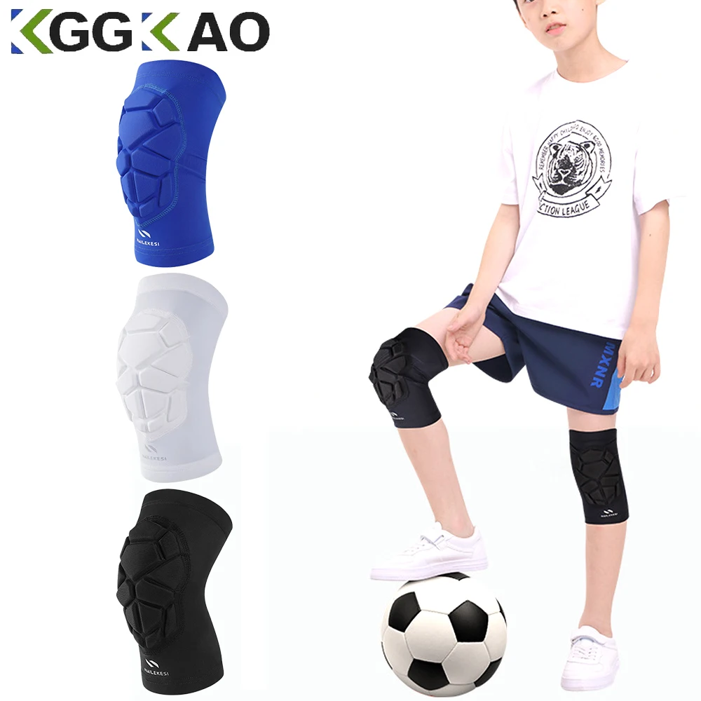 1 Stück Basketball-Knieschoner für Kinder und Jugendliche, Kompressions-Antirutsch-Kniebandage für Baseball, Volleyball, Fußball, Sport-Knieschutz