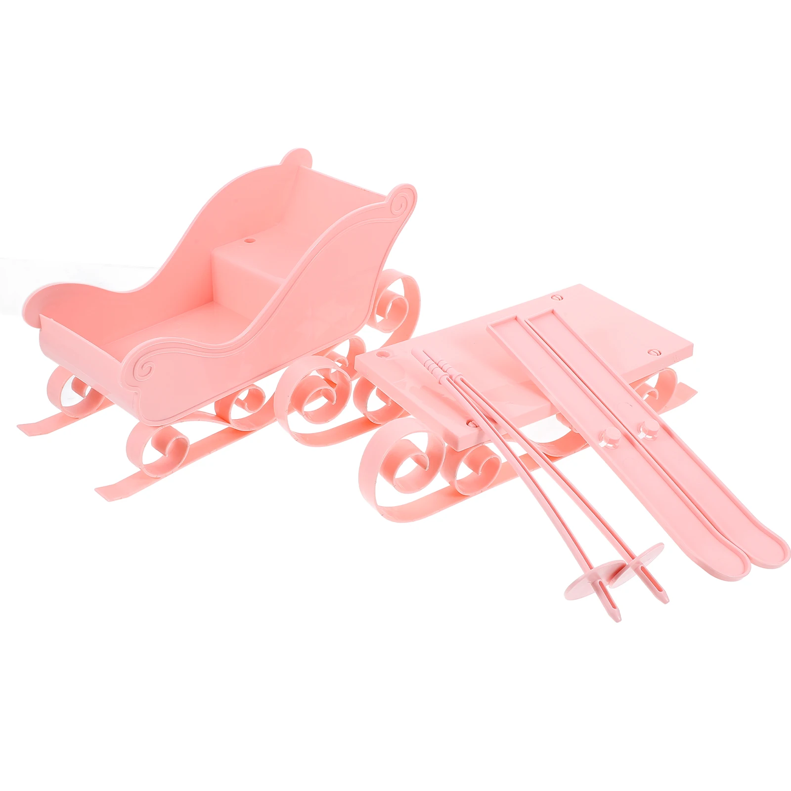 

Christmas Sleigh Desktop Ornament Miniature Sled Xmas Tree Hanging Charm Winter Table Centerpiece Decor Desktop Sleigh