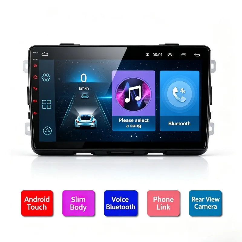 9 Inch 10 Inch Touch Screen GPS Car Multimedia Android Head Unit Plastic Steel Frame Display for Car Radio Upgrade Modification