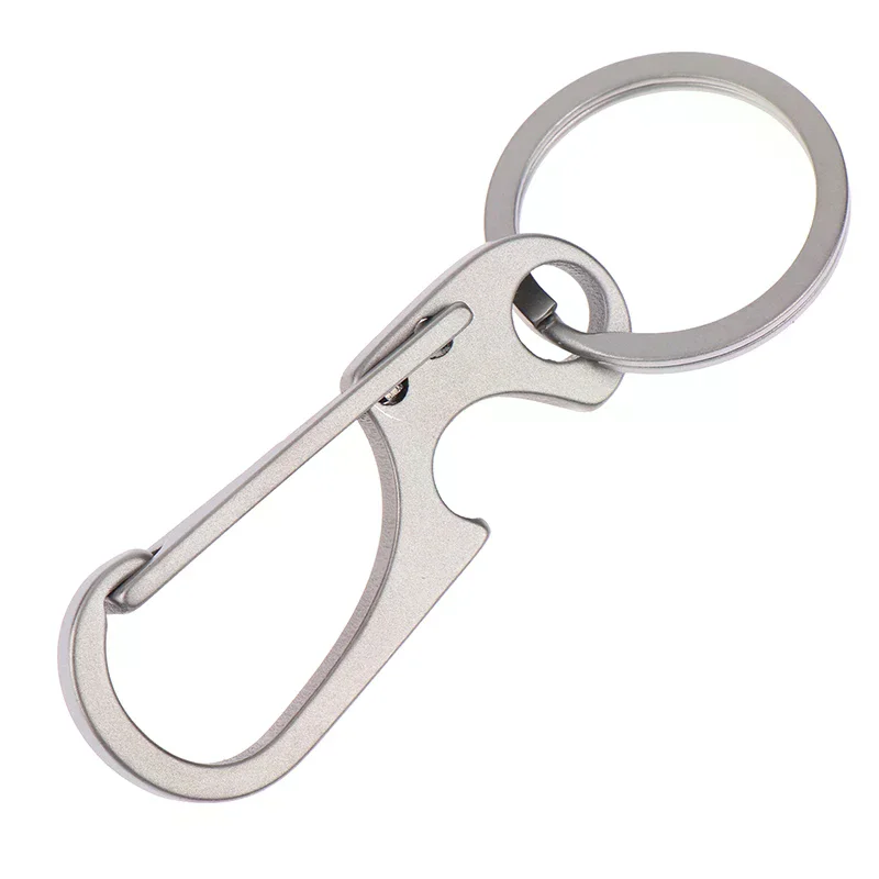 1 قطعة سبائك التيتانيوم حلقة تسلق في الهواء الطلق متعددة الوظائف المفاتيح الخصر سلسلة معلقة حلقة مشبك فتاحة الزجاجات البيرة EDC أداة #2