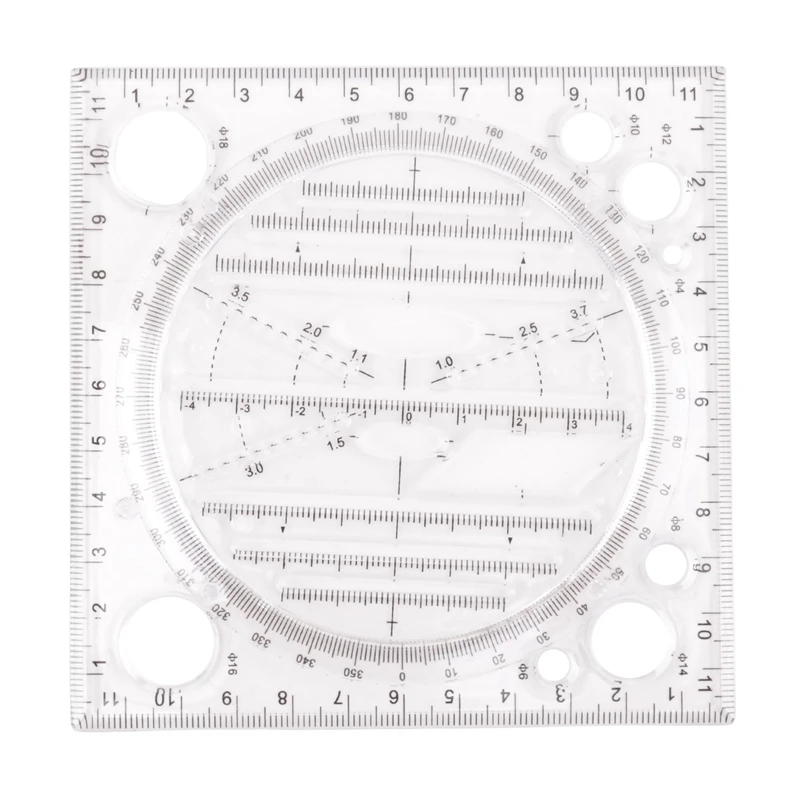 4 шт., многофункциональная Геометрическая линейка