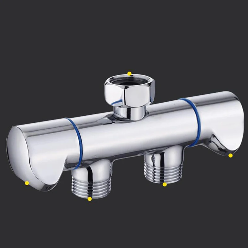 G1/2, медный Тройник, угловой клапан для унитаза, одна и две мойки на выход, Балконный клапан для воды, клапан для воды, аксессуары для ванной