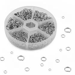 Boxed 1200pcs Stainless Steels Closed Circle Jump Rings For Jewelry Making Bracelet Necklace Handicraft Handmade Accessories DIY