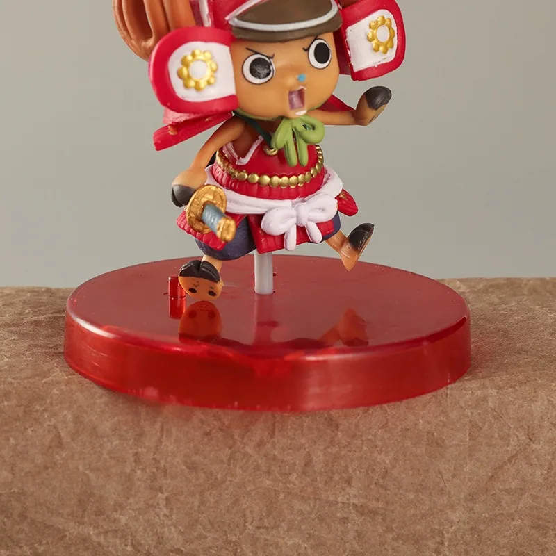 Bandai 7 centimetri Anime One Piece Rufy Chopper Figura Samurai vestito Figurine Action Figurine PVC Modello Collezione di Bambole Giocattolo Regalo Per Bambini