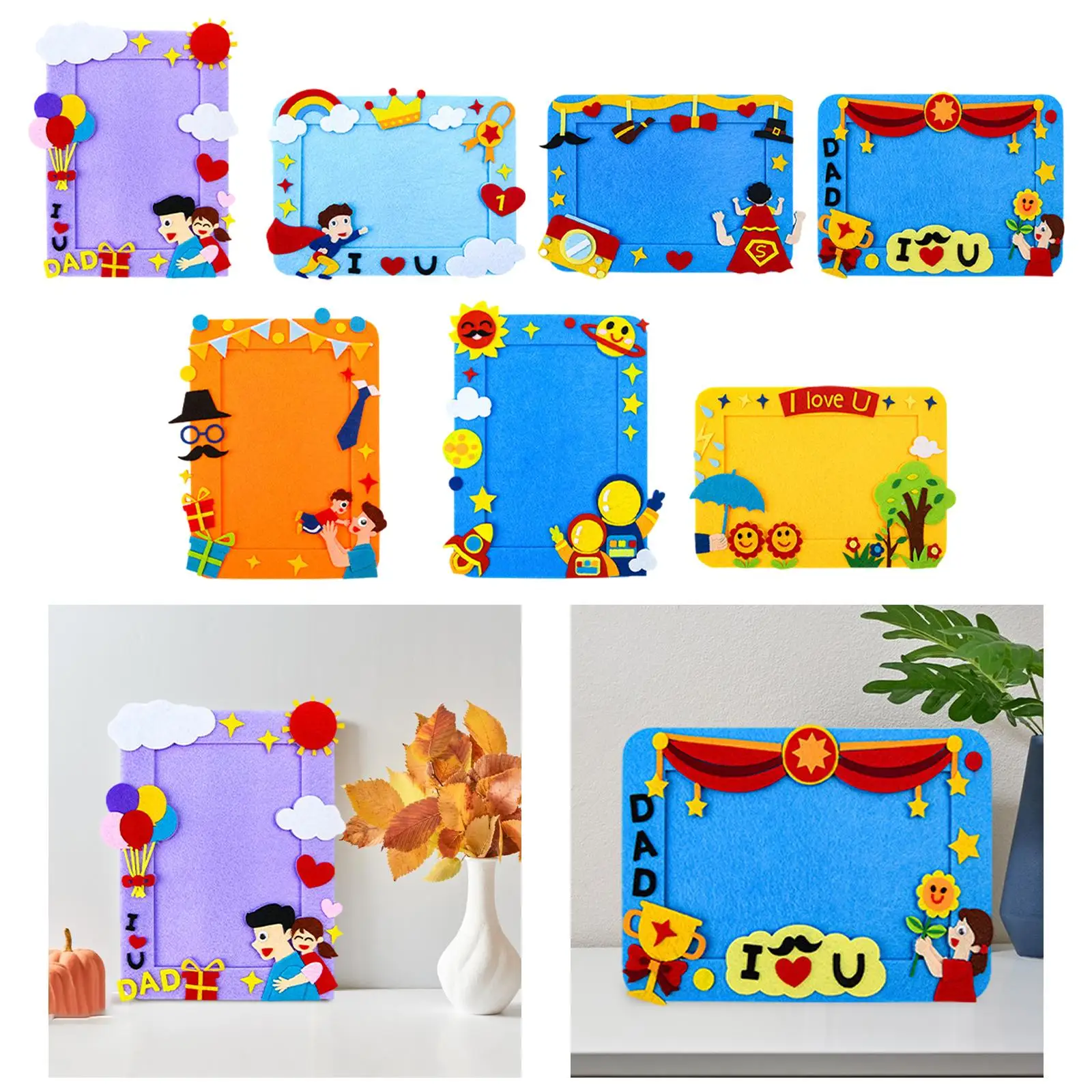 DIY Picture Frame Picture Display Holder Stand Decorative Fathers Day Gifts for Table Desktop Arts and Crafts Shelf Bedroom image 3