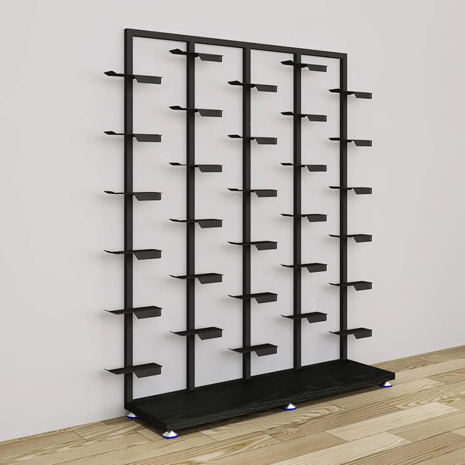 Commercial Shoe Rack Display Stand Modern Retail Sneaker Organizer Free Standing Storage Shelf Large Metal Customized