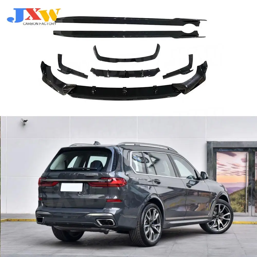 

Carbon Fiber/ABS Gloss Black Front Lip Rear Diffuser Spoiler Side Skirt for BMW X7 G07 M Sport 2019-2021 Car Body Kits