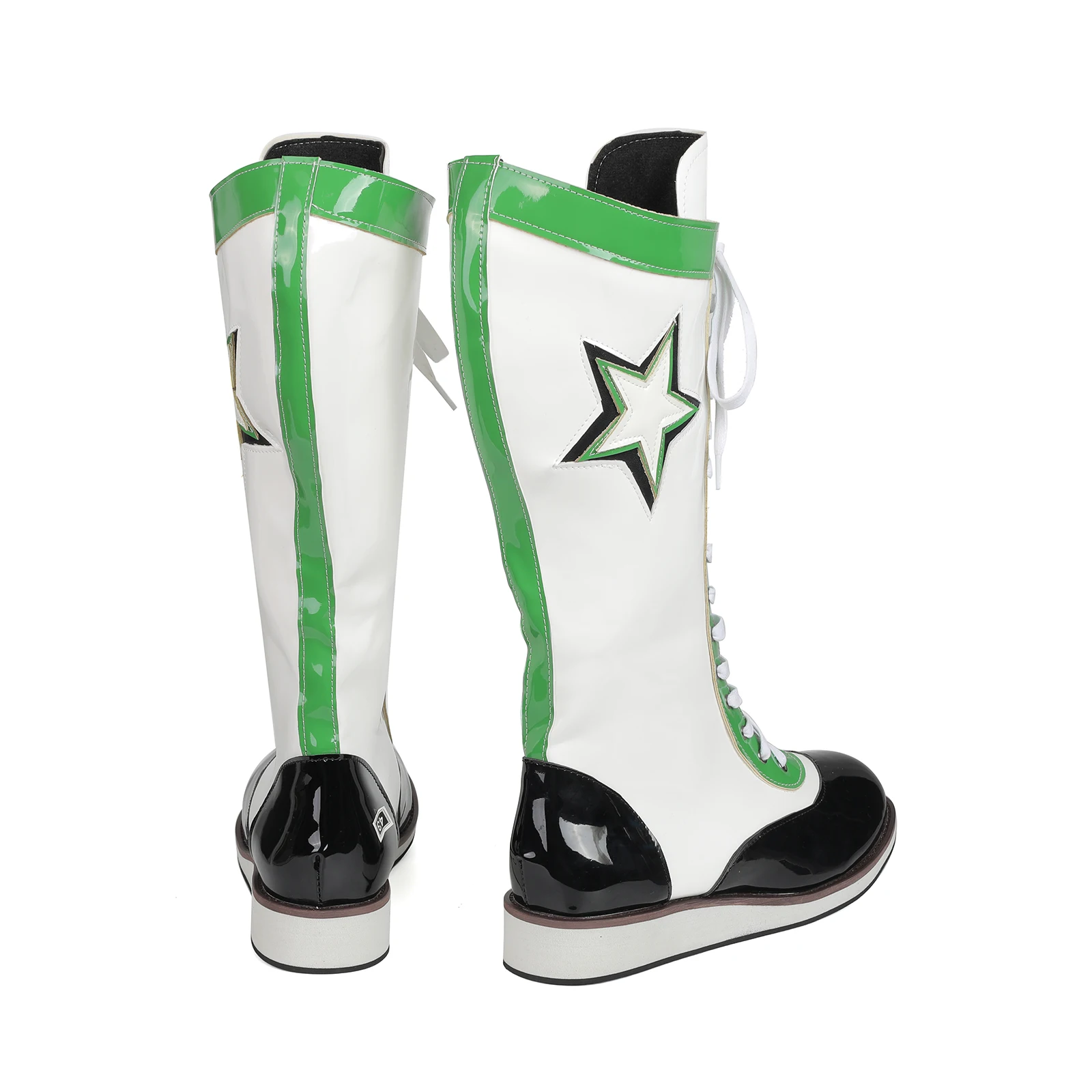 Uomini Wrestling Cosplay Hulk Hogan Stivali Combattimento Sanda Stivali da allenamento Sport Scarpe da boxe alte Calzature per giochi di ruolo di Halloween