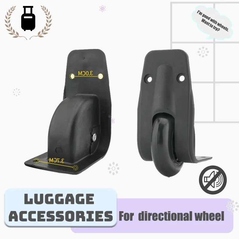 

For Castors - Luggage Replacement Kit Includes Fixed Straight Castor Assembly 360-Degree Swivel Castor Assembly