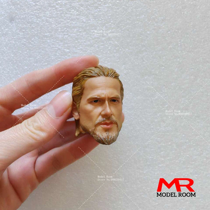 1/6 Scale Charlie Hunnam Head Sculpt PVC Male Soldier Head Carving Model Fit 12'' Action Figure Body Dolls