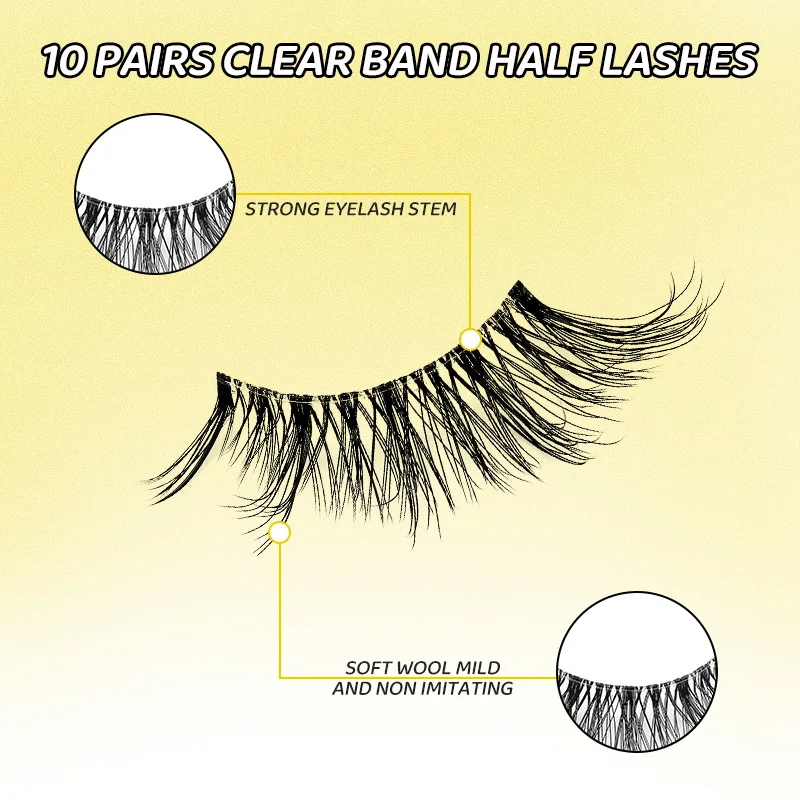 

Comfortable Eyelash Extensions Strips Easy To Apply Lash Flexible Natural-Looking Fish Line Lashes For Natural Look Women Events