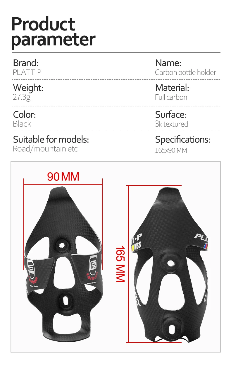 Volle Carbon Faser Fahrrad Ultralig Wasser Flasche Käfig MTB Rennrad Flasche Halter Fahrrad Ausrüstung – Detail 2