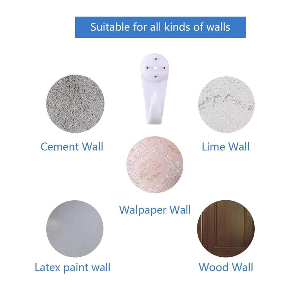 40 قطعة مسامير مسمار غير مرئية جدار السنانير صورة الشماعات Traceless صور هوك متعددة الوظائف إطار اللوحة الصورة شماعات GSY