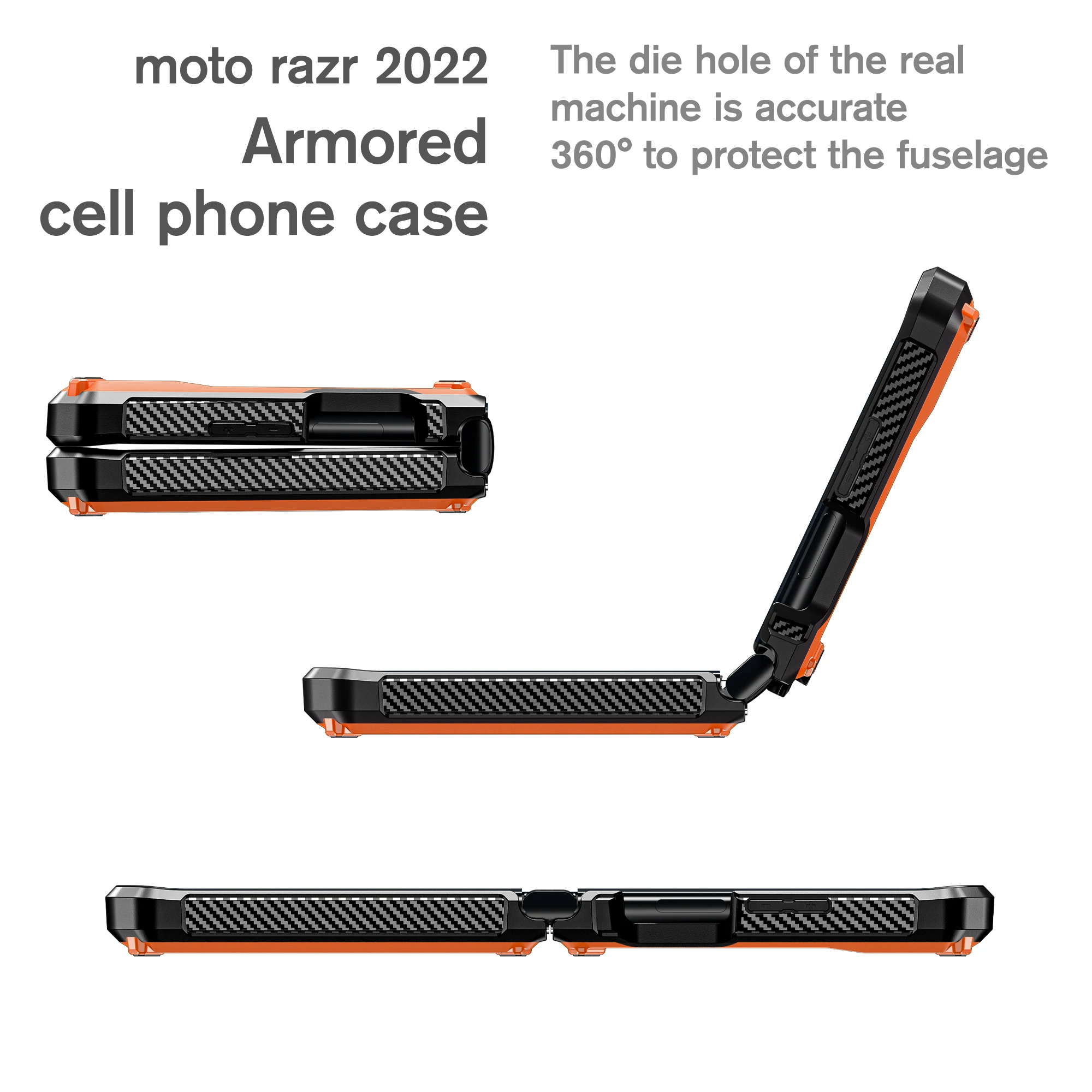 For Moto Razr 2022 Full Body Shockproof Phone Case for Motorola Moto Razr 2022 Dual Layer Armor Rugged Foldable Anti-dust Fundas