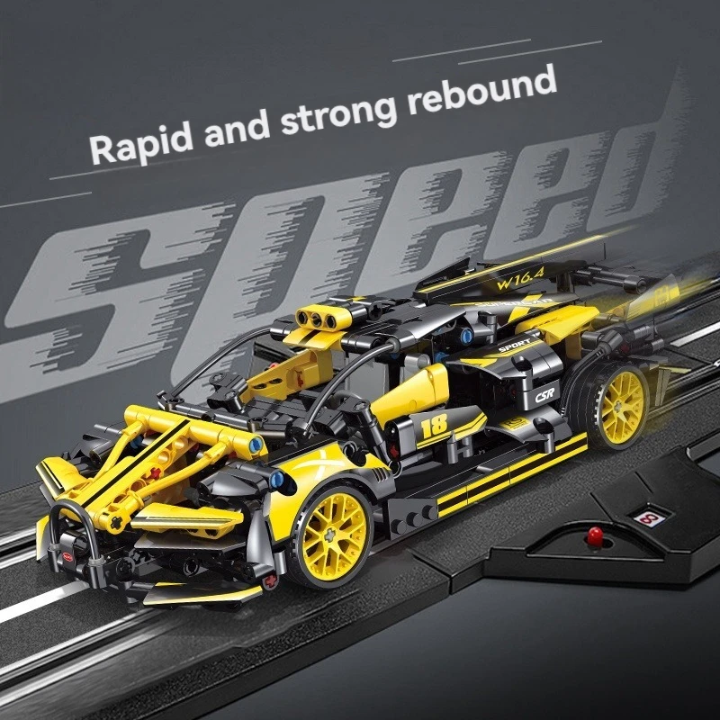 670 個 MOC テクニカル CSR スポーツカーモデルプルバックビルディングブロックセットオーバースピード車のおもちゃ大人のためのクリスマス誕生日ギフト