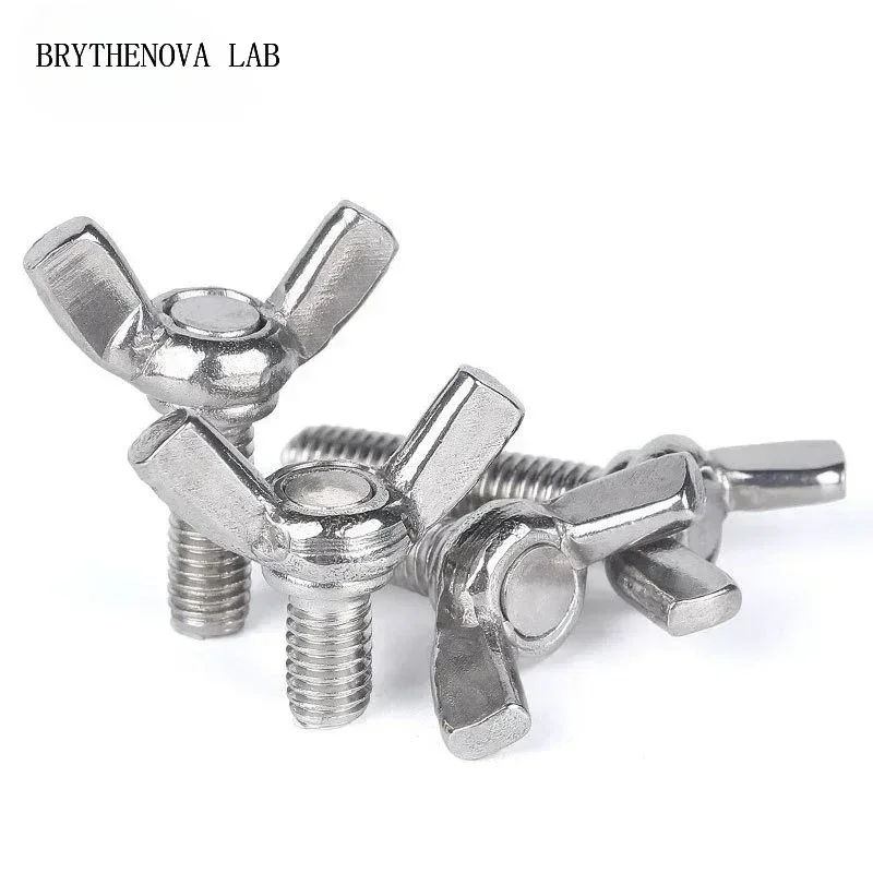 5pcs M3/M4/M5/M6/M8/M10 304 Stainless Steel Butterfly Shape Screw Tighten Hand Butterfly Wing Screw Sheep Horn Bolt