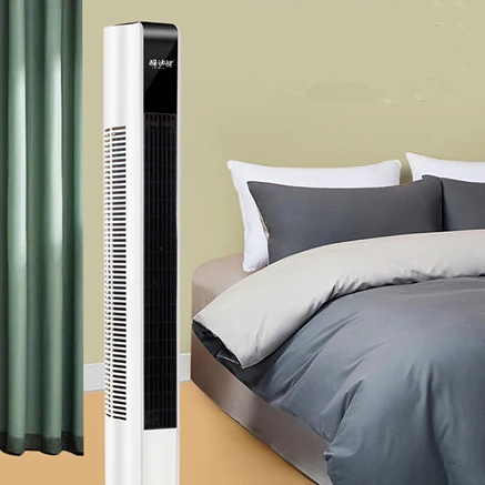 

Touch Display Cooling Tower Fan Electric Rotating bladeless Floor Standing tower fan 32Inch Big wind power summer cooling