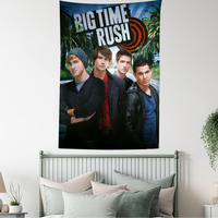 Big Time Rush Tapestry Art Printing Japanese Wall Tapestry Anime Wall Hanging Home Decor