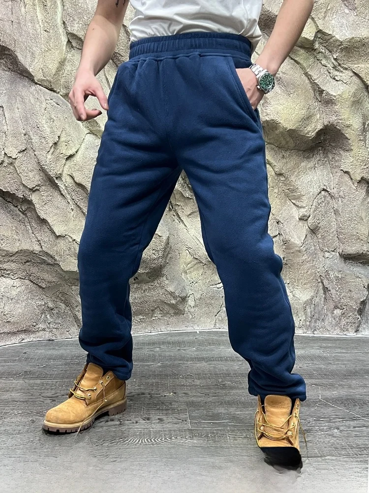 

Thiened Lamb Velvet Fce Lined Outdoor Men's Winter Warm Windproof Casual Straight Leg Pants Polyester Fiber 2025 Autumn ...