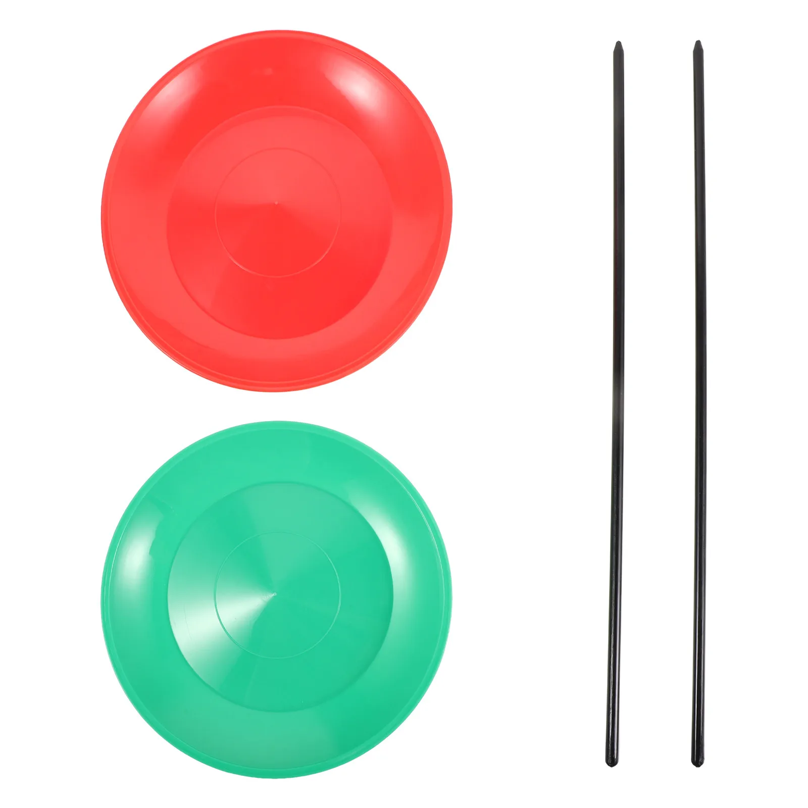 2Sets Circus Rotating Plates Set Plastic Juggling Equipment Beginner Friendly Balancing Stick Circus Performance Props