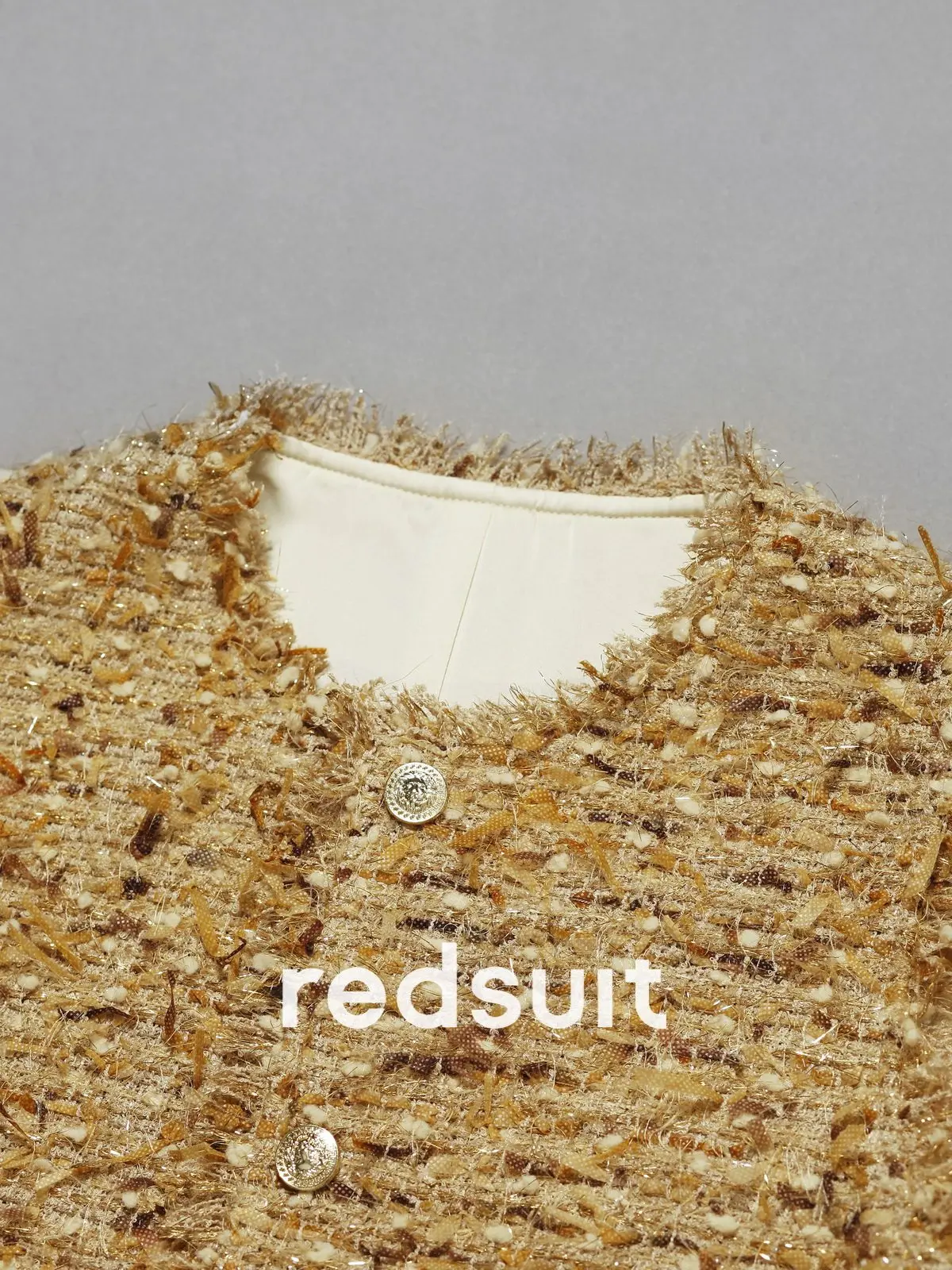 New Bold tweed vest, fashionable versatile top for socialites Custom size