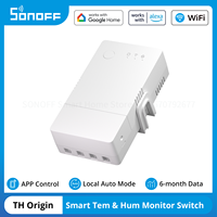 SONOFF TH Origin WiFi Smart Temperature and Humidity Monitoring Switch Smart Home Voice Control 16A/20A Switch via Alexa Google