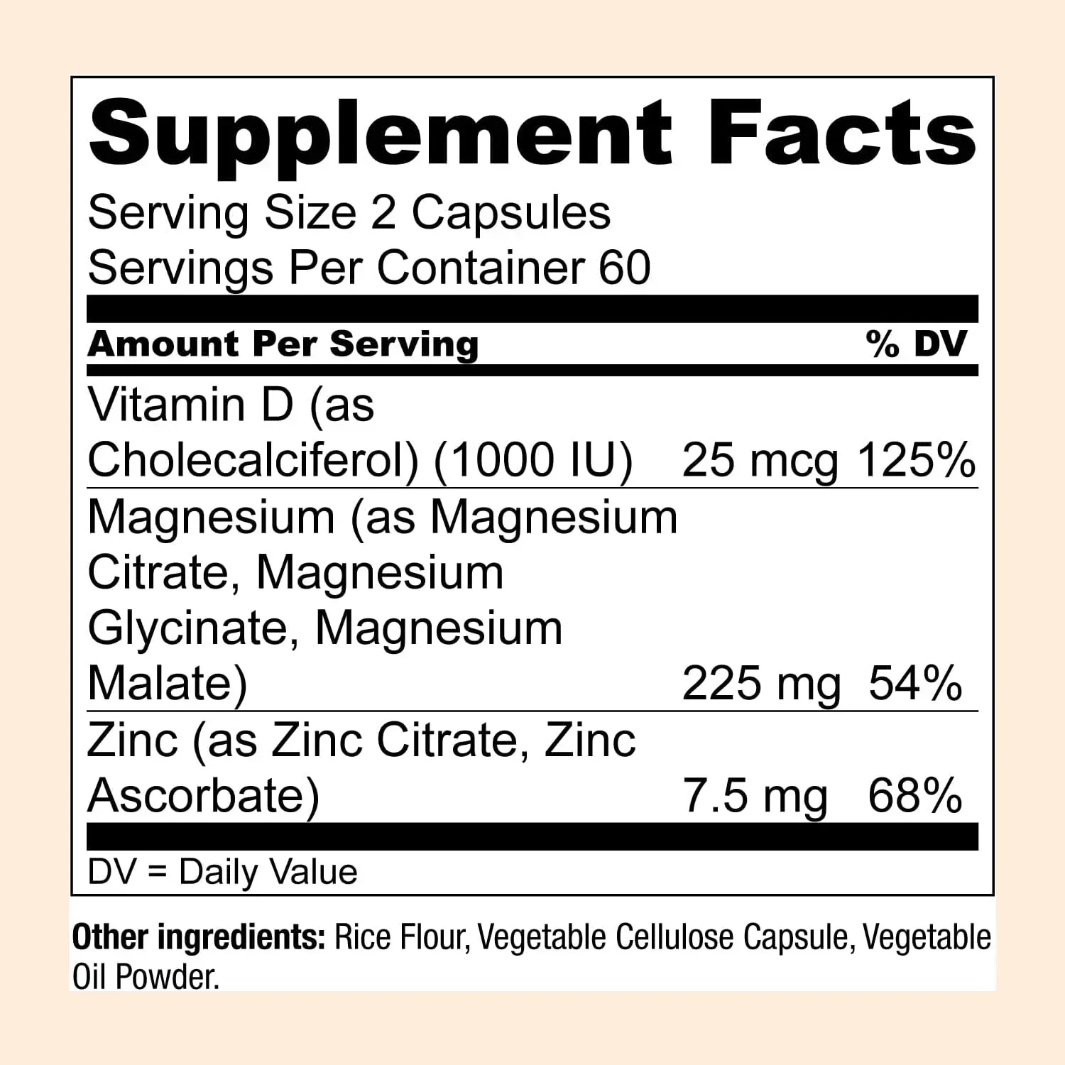 Magnesium Zinc and Vitamin D3 - Improve Sleep Quality,For Strong Bones and Teeth,Promotes Bone and Heart Health,Enhance Immunity