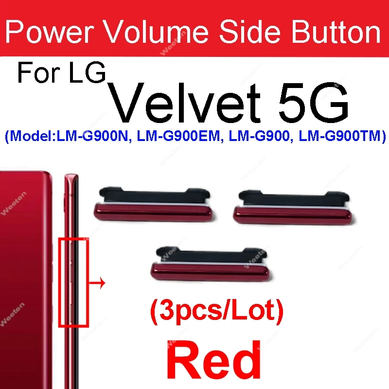 Power Volume Side Buttons For LG Velvet Velvet 5G LM-G900 LM-G910 Volume Power Small Side Keys Repair Parts image 5