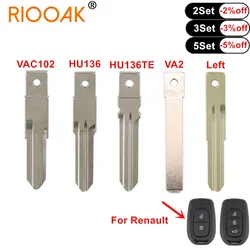 10 pz VAC102 VA2 HU136 HU136TE Remote Car Key Blade per Renault Megan Modus Clio Kangoo Trafic Logan Sandero Duster Alarm