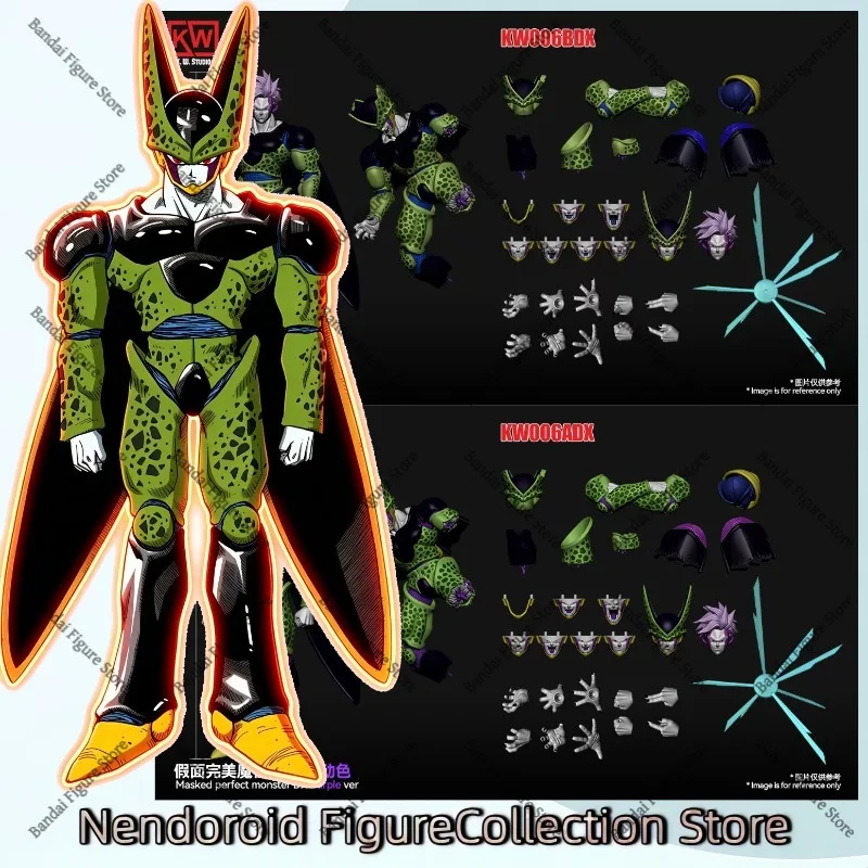 ¡PRONTO EN TIEMPO! K.W. Figura de Acción a Escala 1/12 de Studio Dragon Ball SHF, Perfect Monster Perfect Cell, Modelo de Anime, Juguete de Regalo