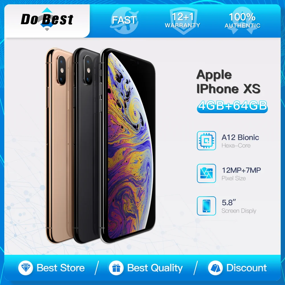 Original Apple iPhone XS 4G LTE Mobile Phone 5.8