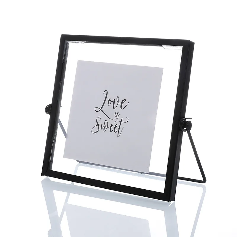 Golden or Black Metal Photo Frames, Modern Minimalist Desktop Decor, Suitable for Home, Office, and Warehouse