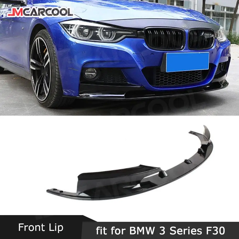 

ABS Gloss Black Front Lip Bumper Splitters Aprons For BMW 3 Series F30 M Style 2012-2018 Sports Protect Spoiler Car Accessories