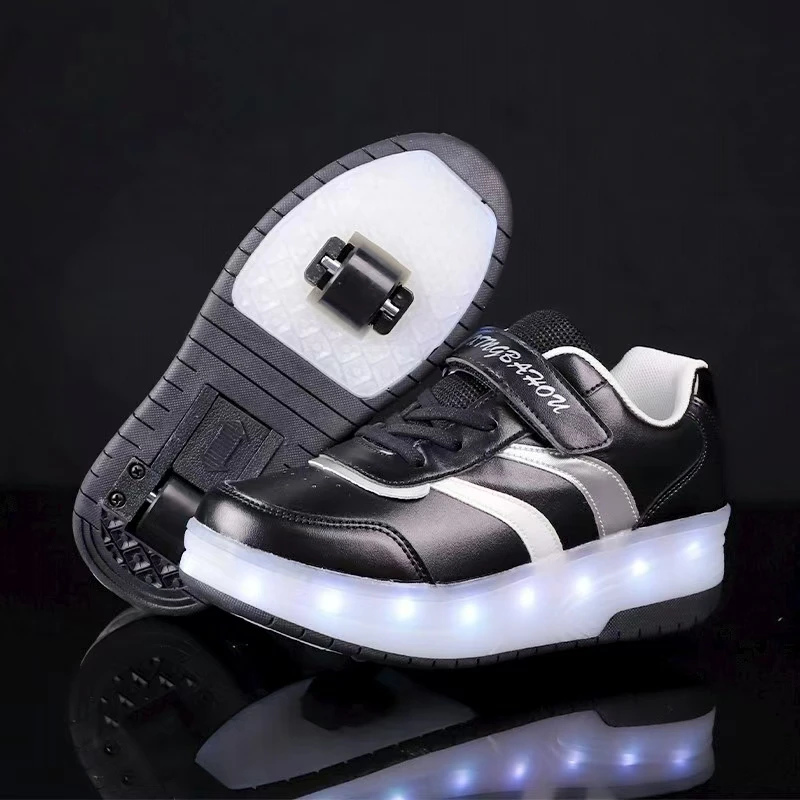 

2025Новый стиль, невидимая автоматическая выдвижная обувь с двойным колесом и четырьмя колесами, детские роликовые коньки, детские кроссовки