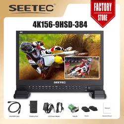 SEETEC SDI Broadcast Monitor UHD 4K156-9HSD 15.6 Inch IPS 3G 3840x2160 4K Video Monitor LCD 4x4K HDMI Quad Split Display VGA DVI