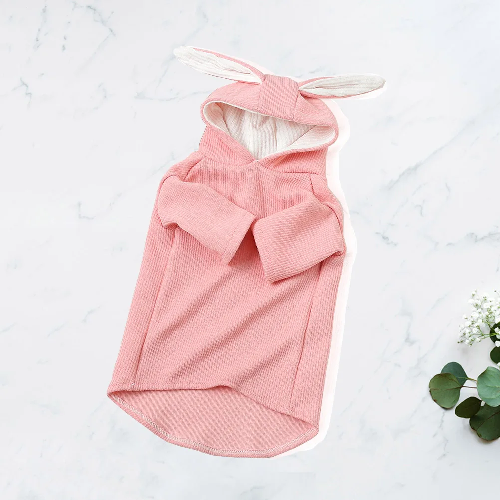 

Rabbit Ear Pet Hoodie Adorable Dog Clothes Fashion Costume for Small Dogs Comfortable Easy to Wear Walking Outdoor Activities