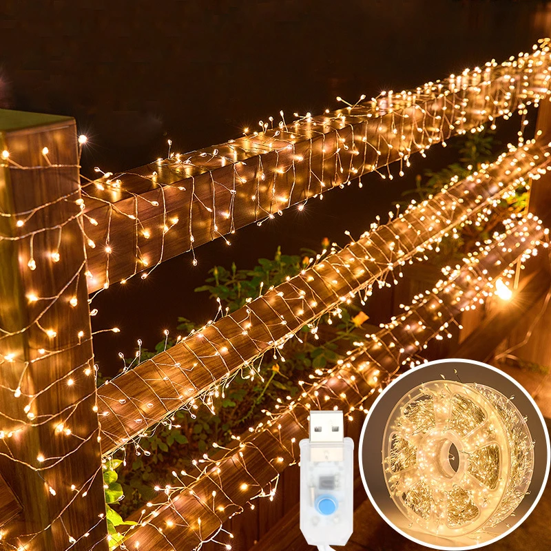 LED String Fairy Lights Christmas Tree Lights Christmas Lights Garland USB Powered Tree Home Porch Party Wedding Decoration