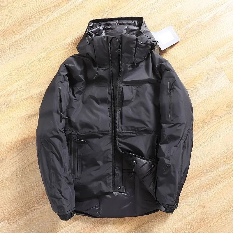 Outdoor Mountaineering Ski Thickened Down Jacket Windbreaker arc Hooded Warm Waterproof And Windproof Tactical Camouflage Jacket